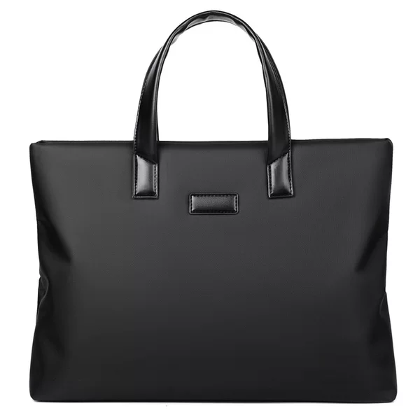 Business meeting handbag with pattern file bag printed logo horizontal zipper men's briefcase Wholesale Office bag