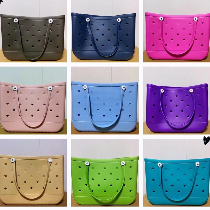 Hole Large Bag Beach Cosmetics Bag Handbag Printed EVA Outdoor Basket Pet Bag Amazon Cross-border European and American Hole Large Bag Beach Cosmetics Bag Handbag Printed EVA Outdoor Basket Pet Bag Amazon Cross-border European and American