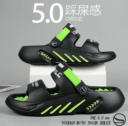 Zapatillas para hombres 48 tamaño de verano para usar zapatillas de playa de piso grueso al aire libre antideslizante dos zapatillas