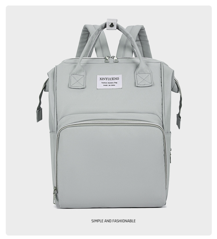 Solid-color lightweight mom bag, a backpack for taking kids out, multi-functional large-capacity mother and baby bag for girls undefined