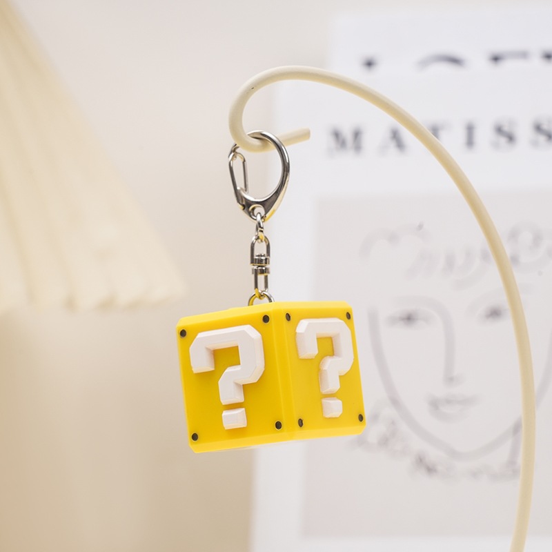 Super Mario Light signo de interrogación carga vocal luz nocturna luz cuadrada super LED lámpara de escritorio estrella regalo