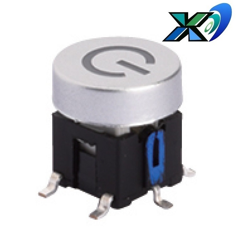 镭雕带灯轻触开关  圆头带灯贴片按钮开关  六脚贴片按键开关LED