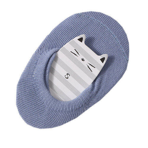 Baby 100% Cotton Boat Socks Silicone Non-Slip Learning Step Flooring Socks Spring and Summer New Solid Color Invisible Socks Children's Socks