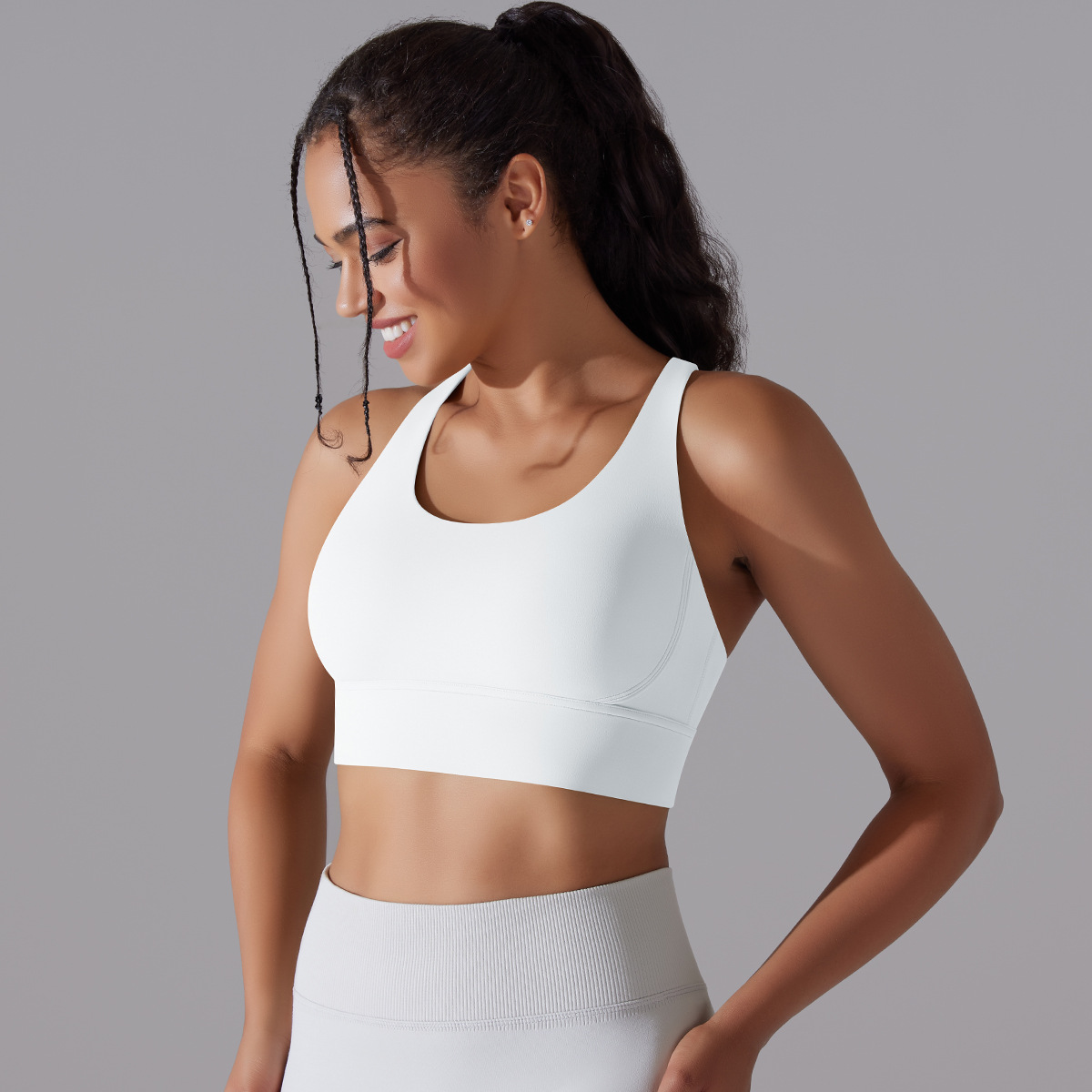 127g Weight Sleeveless Sleeve Length Nylon, Spandex Fabric Type Short Top Length Halter Crisscross Tank Tops Type Fitness, Yoga Occasion U Neck Neckline Solid Color Pattern Sports Style Sports Solid Color Nylon Spandex U Neck Active Tops Halter Crisscross Tank 13