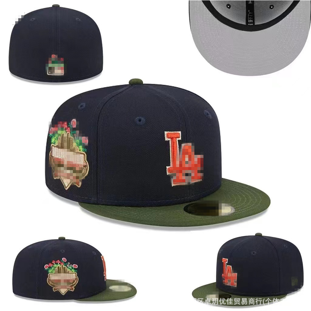 Dodgers Dodgers sombrero de béisbol letras bordadas sombrero tamaño sombrero sombrero estilo sombrero Fitted gorro D - 1