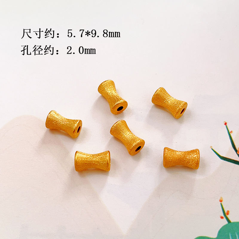 S925 ancient silver gold-plated diamond ball waist-shaped separator bead bracelet jewelry DIY accessories wholesale