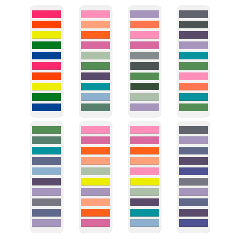 Fabricante de 10 pegatinas de papel de papel de papel de etiqueta de índice fluorescente de color Morandi PET