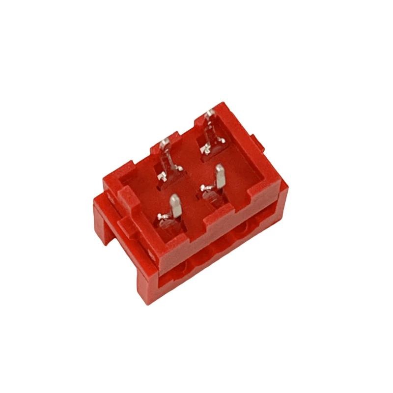 Заводская поставка прямой 1.27 шага PCB встроенный разъём 215570-4P обжимная головка красный DIP разъём