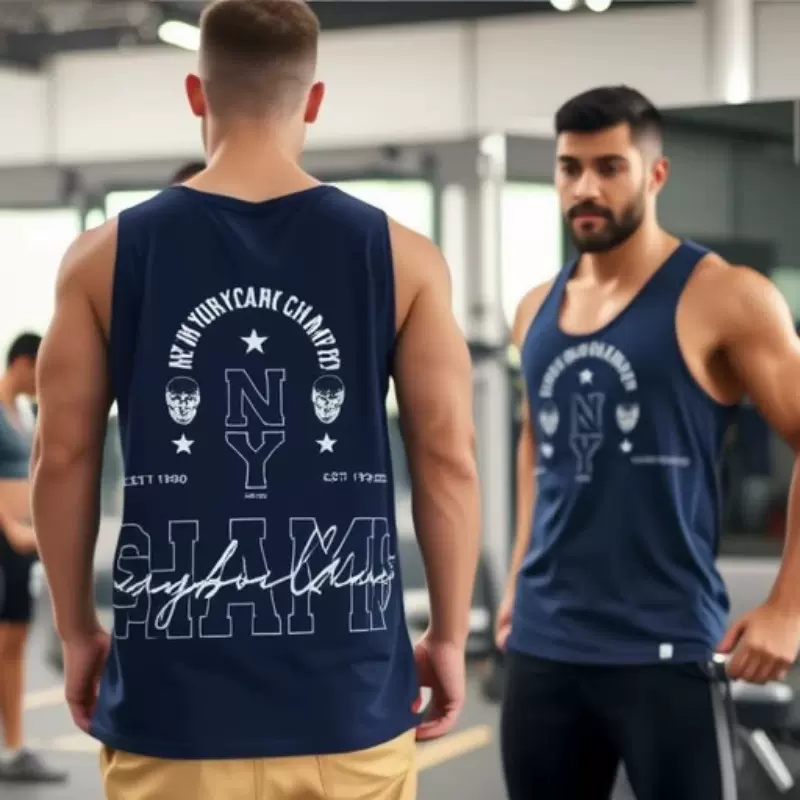 男士速干背心男休闲健身跑步篮球训练服运动背心美式大学生比赛服