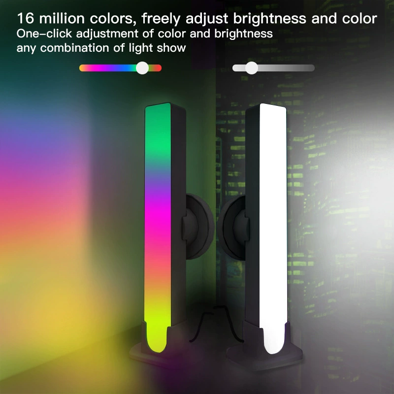 Новое настольное фантазийное атмосферное светодиодное RGB освещение Huancai с управлением музыкой и звуком, лампа с датчиком телевизора и ритмом