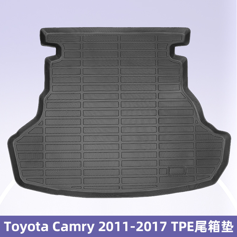 Aplicable a Toyota Camry 2007 - 2011 TPE pie cojín 3D todo el tiempo material cojín del maletero