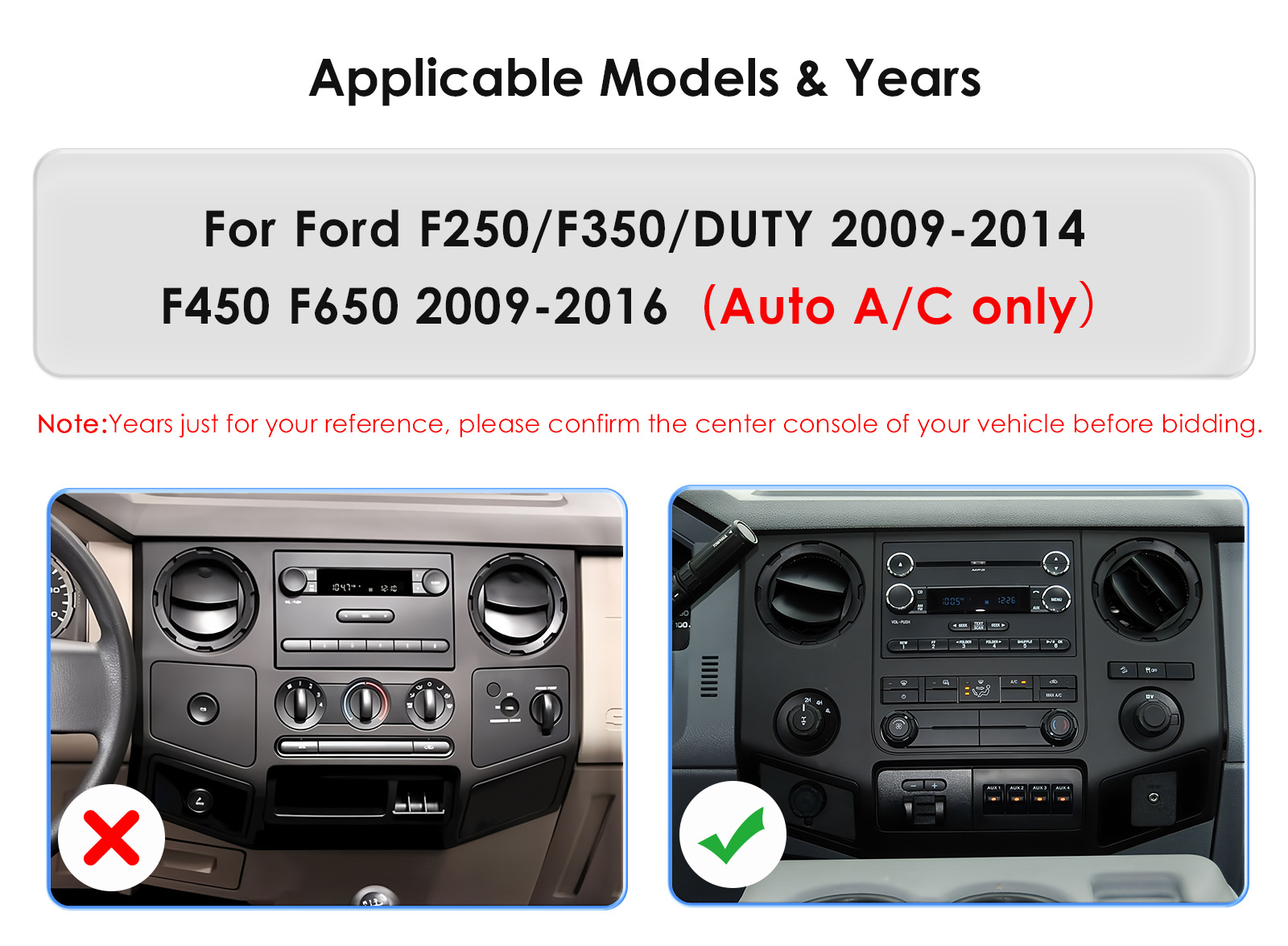 Suitable for 09-16 Ford F250 F450 Smart 9.7inch Vertical Screen Frame Car Navigator All-In-One Machine
