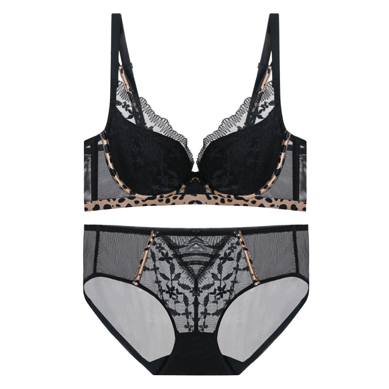 6096 estilo francés sexy bordado de encaje push-up ropa interior de las mujeres pecho grande pequeño soporte superior sujetador ajustable traje de verano