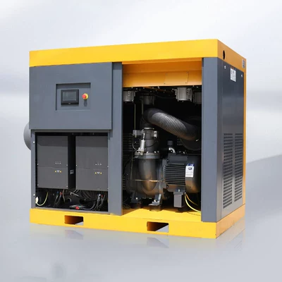 Bipolar Compressed Screw Type Air Compressor Double Screw Industrial Grade Energy Saving Air Compressor 22/37/55/75Kw (Hava kompressorları)