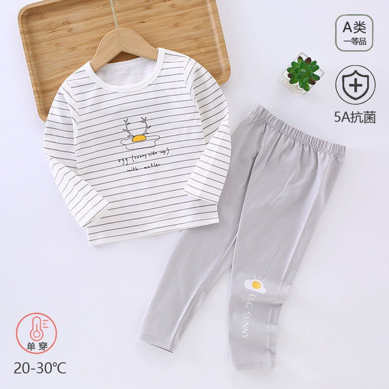 Детский костюм нижнего белья из лайкры без костей, весна и осень, новая чистая осенняя одежда, кальсоны, детская одежда для маленьких, средних и больших детей, Хлопковая пижама, домашняя одежда