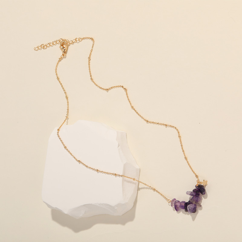 Womenu0027S Simple Style Geometric Copper Natural Stone Necklace Plating Copper Necklaces