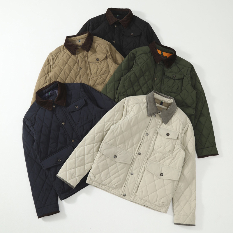 5 Colors Rl Classic British Old Money Style Retro Quilted Cotton Vintage Cotton Jacket Workwear Jacket Trendy