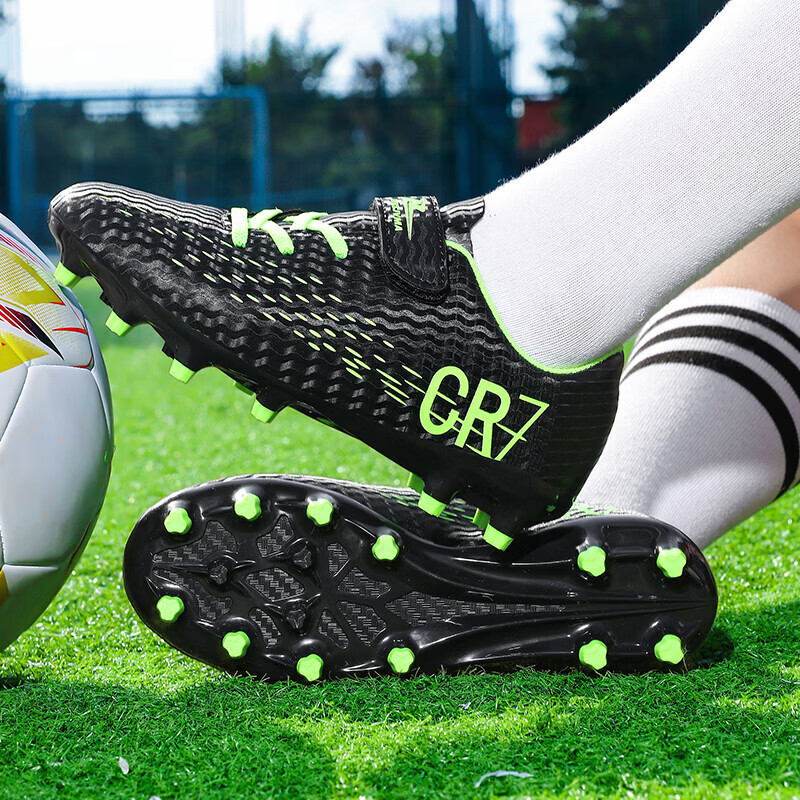 Children's Football Shoes Breathable Ag Long Spike Velcro Training and Competition Shoes Boys' Youth Sports Shoes Children's Football Shoes Breathable Ag Long Spike Velcro Training and Competition Shoes Boys' Youth Sports Shoes