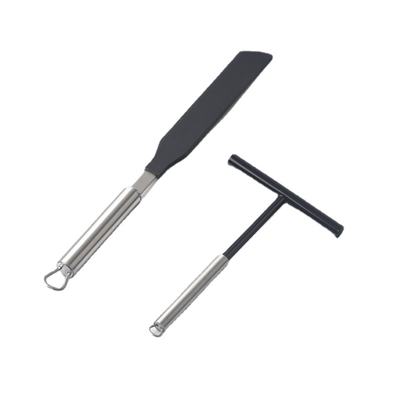 304 de acero inoxidable herramienta de fruta panqueque máquina de panqueques raspador de pastel de huevo herramienta de panqueque máquina de panqueque