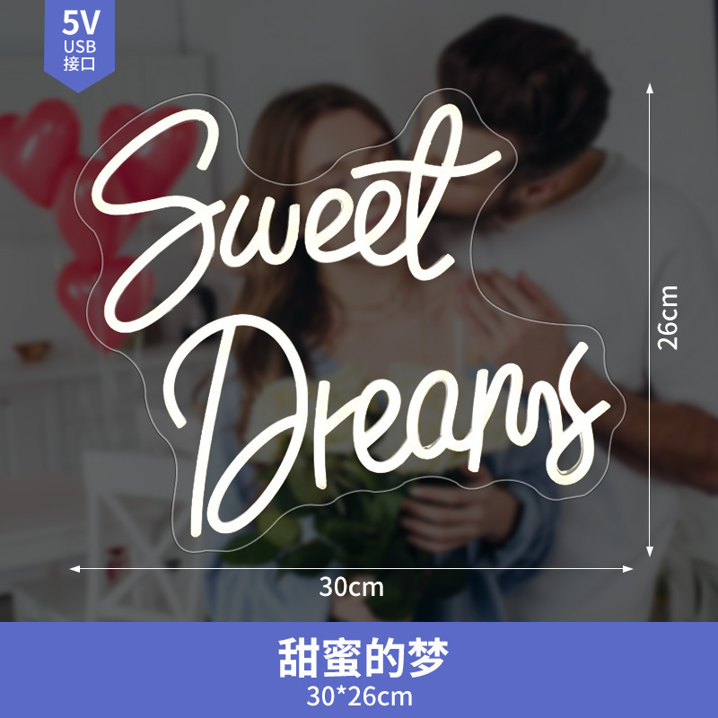 发光字母灯牌定制跨境亚克力led霓虹灯广告牌店铺创意装饰氛围灯|undefined