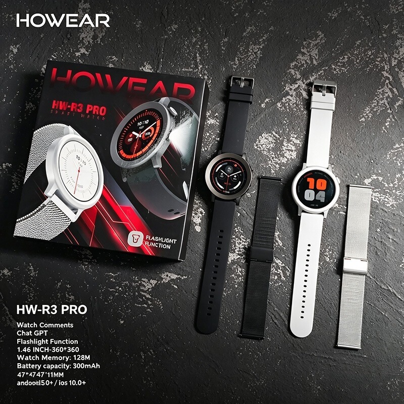 Cross-border new HW-R3PRO smart watch with Bluetooth calling, real-time translation, and Chat GPT features; a couple's sports watch