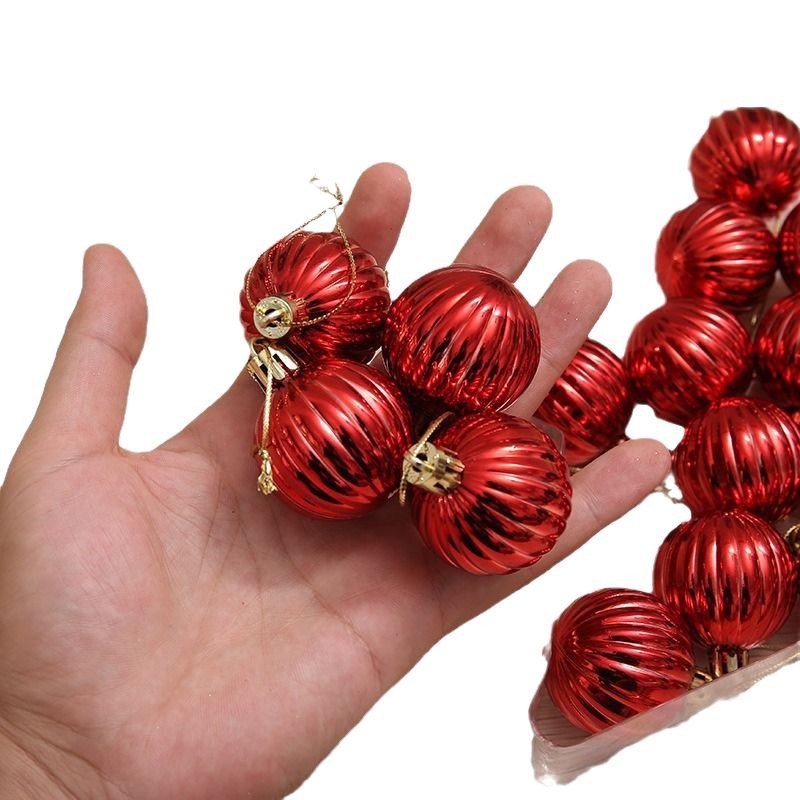 2025 Amazonas transfronterizas 4cm Navidad Bolas de regalo de Navidad Decoración Fabricantes de Bolas de Regalo de Navidad Mayorista Campo de Cumpleaños