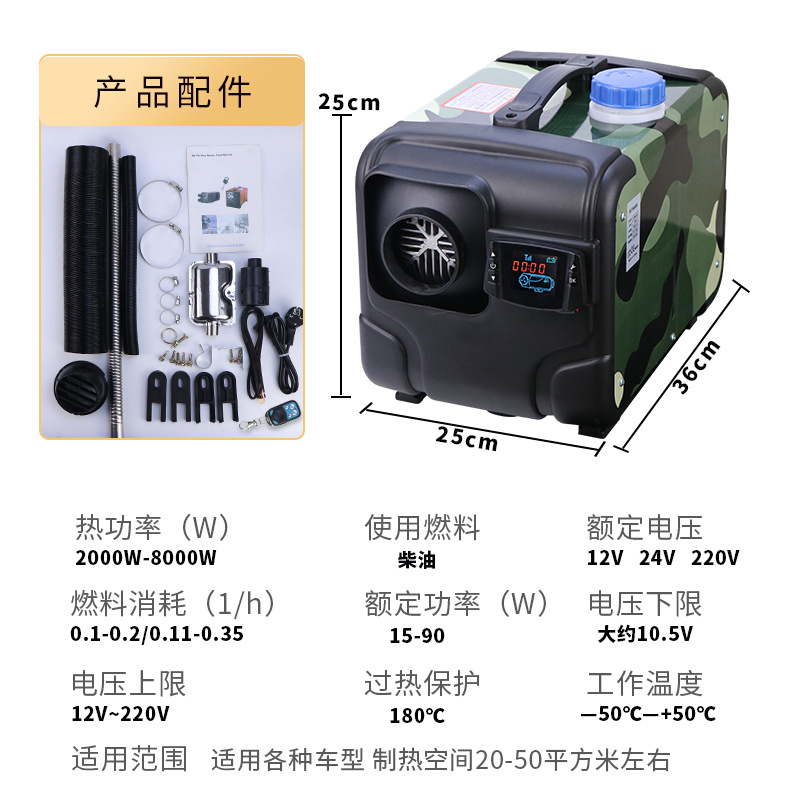 军绿卧式尺寸标注