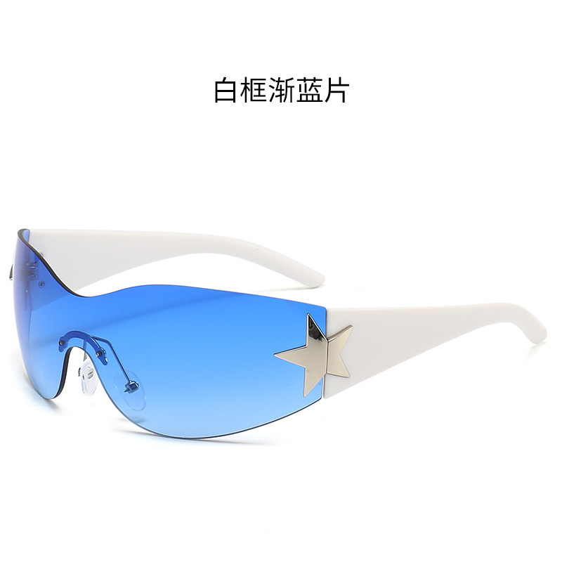 Marco blanco hoja azul