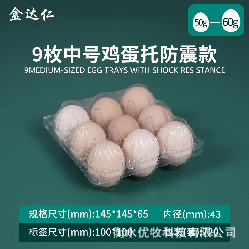 Titular de huevo de plástico desechable con hebilla con tapa a prueba de golpes transparente Tierra huevo caja de embalaje supermercado ventas directas de la fábrica