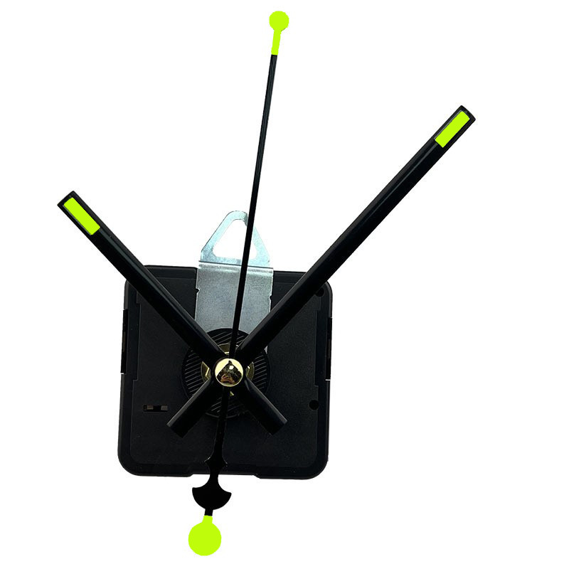 Set completo de movimiento de reloj nuevo modelo, venta caliente transfronterizo, silencioso y fluorescente luminoso, aguja de reloj metálica, para reloj de pared DIY