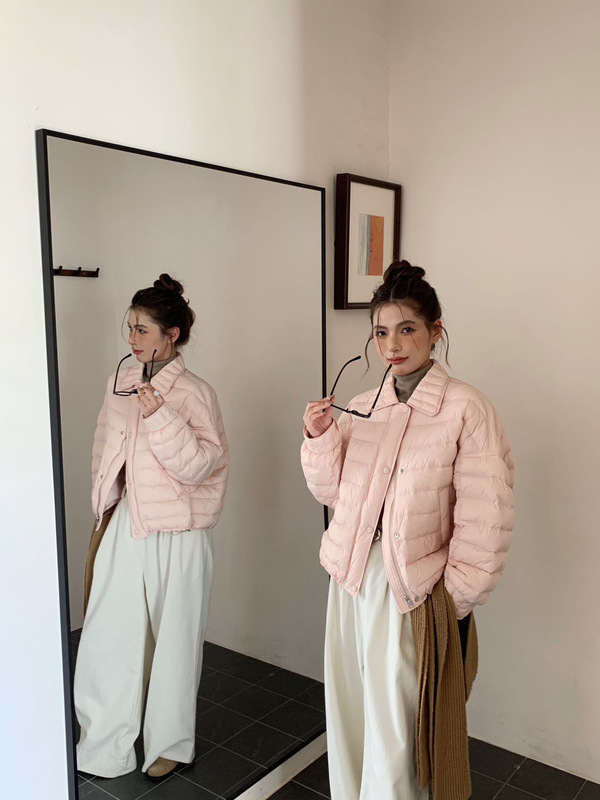 羽绒服女2025韩版糖果色系90白鸭绒小个子短款面包服宽松保暖外套|undefined