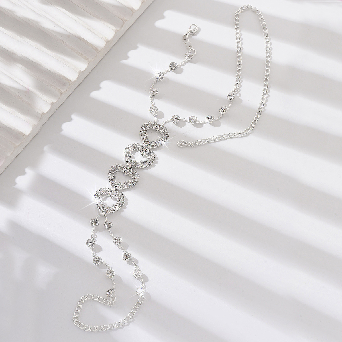 Fábrica directa Aliexpress venta caliente nueva tobilla de diamante perla de tobilla de dedo temperamento de verano pie de playa adornamiento mujer