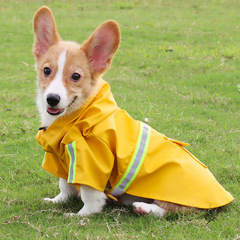 ペットレインコート屋外反射犬レインコートコーギー大型犬、中型犬、小型犬ポンチョペット服マントゴールデンレトリバー