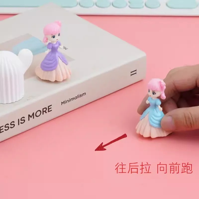 创意回力小美人公主卡通可爱娃娃会跑小礼物小汽车儿童玩具批发|undefined