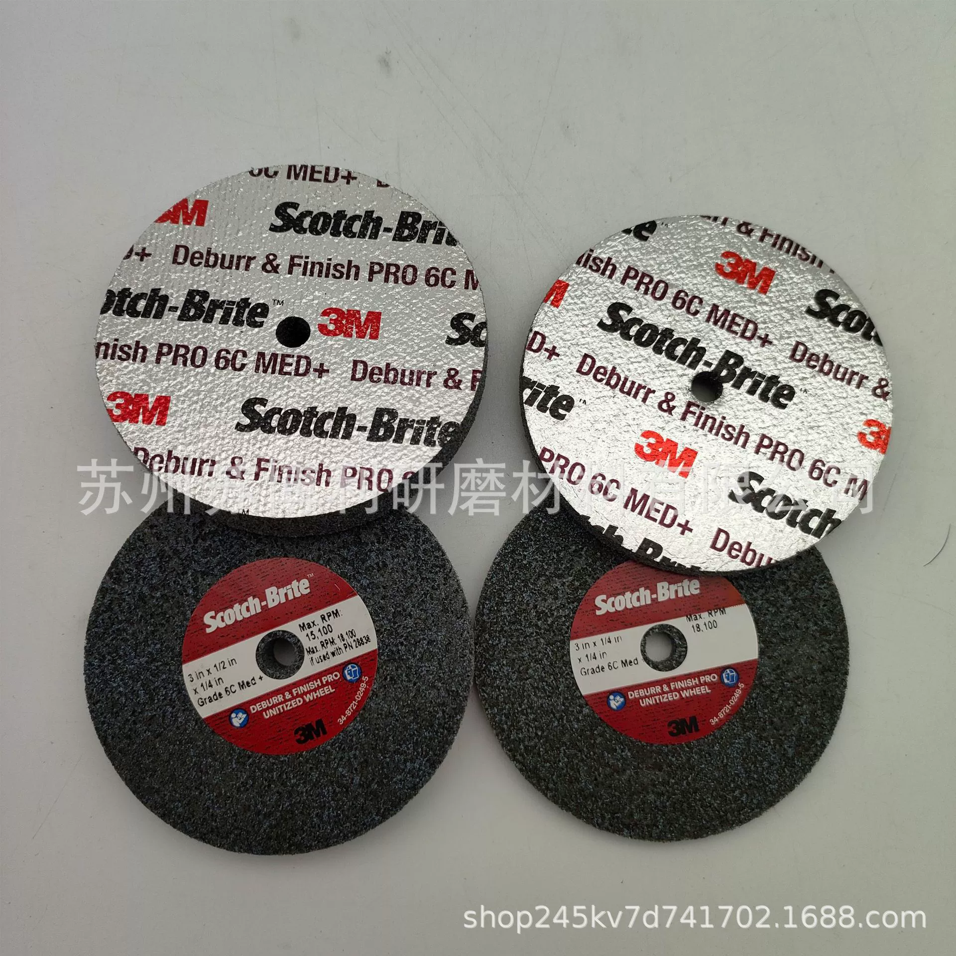 3M DF Grinding Wheel 6C MED Ceramic Fiber Grinding and Deburring Polishing Plumbing Wheel 3-inch Finishing Multiple