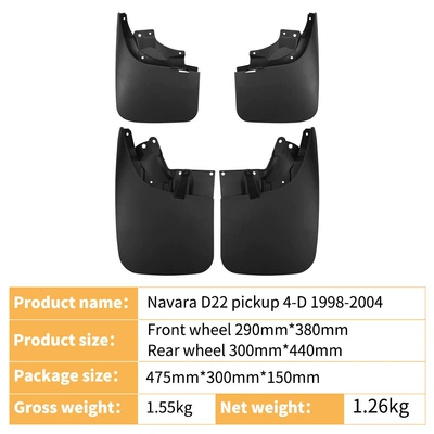 Suitable for Nissan Navara Mudguard