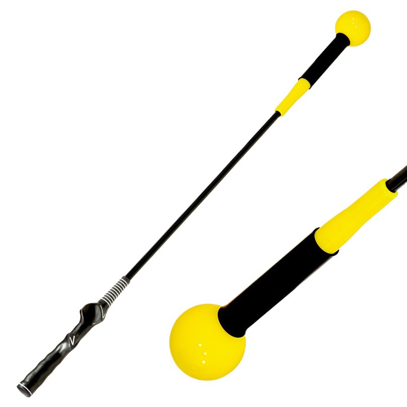 Golf swing palo grande cabeza palo de práctica palo de silicona de calentamiento varilla de fibra de fitness gravedad práctica palo de entrenamiento