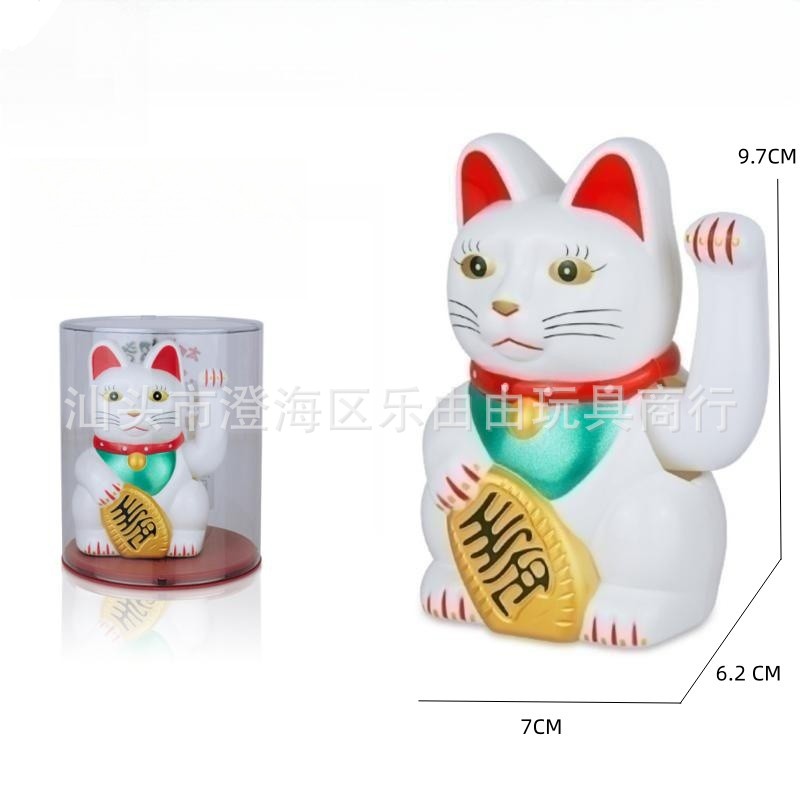 Gato afortunado del oscilación automático solar transfronterizo de 4 pulgadas