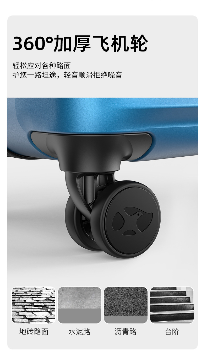Vali nhựa PC cao cấp chống rơi, dung tích lớn, có khóa số, size 20/24/28 inch — Chất liệu PC cao cấp màu bạc chi tiết 10