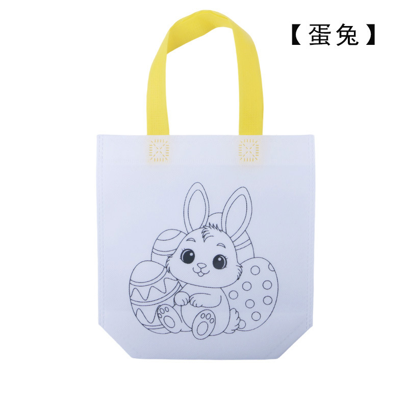 Bolsa de tela no tejida para graffiti, fiesta infantil, manualidades, pintura a mano, coloreado, bolso RPET CPCE