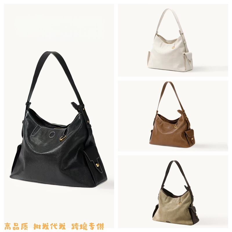 Songshanxia Xunji Hobo Bag Vegetable-Tanned Leather Large Capacity Shoulder Bag Crossbody Bag for Women Niche Style Songshanxia Xunji Hobo Bag Vegetable-Tanned Leather Large Capacity Shoulder Bag Crossbody Bag for Women Niche Style