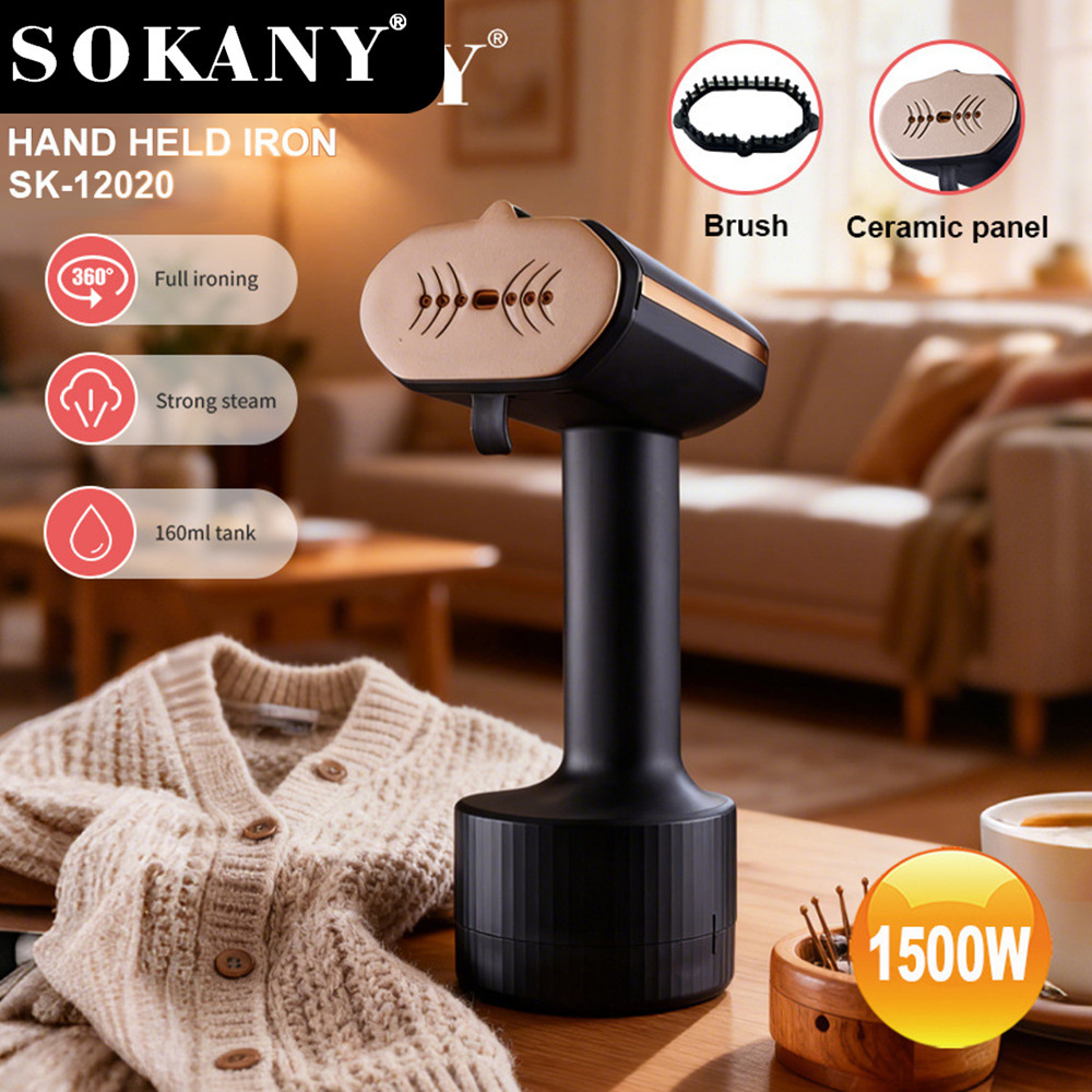 SOKANY Cross-Border Electric Iron Handheld Steam Brush for Home and Dormitory, Compact Garment Steamer with Automatic High Steam Output