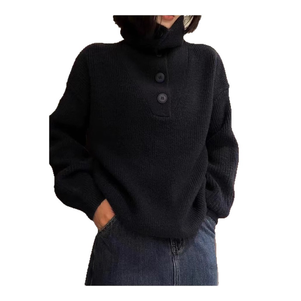 Suéter de moda de estilo suave popular de este año para mujer 2025 otoño e invierno nuevo top de reducción de edad súper atractivo image 6