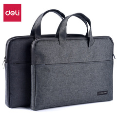 Deli 5590 portable briefcase office meeting bag computer bag business document bag handbag printed logo