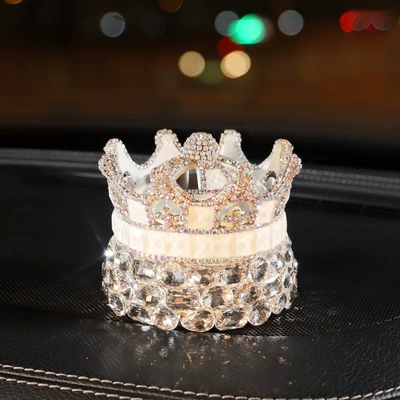 Car-mounted diamond crown car Perfplant seat - diamond-crown-white