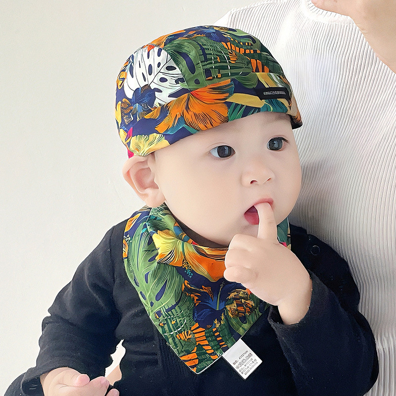 ベビー帽子春秋薄手幼児かわいい男の子女の子純綿秋冬海賊帽子新生児頭巾胎帽|undefined