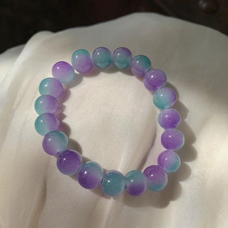Jingdezhen ceramic bead bracelet, handmade, elastic, gift boxed (OPP)