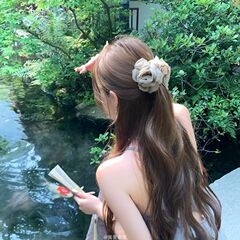 【蜜桃茶】雲霧薔薇網糸薔薇花髪クリップ女2025春夏新作髪飾り