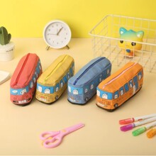 韩版创意巴士笔袋六一儿童节小礼品拉链文具袋学生文具铅笔盒批发