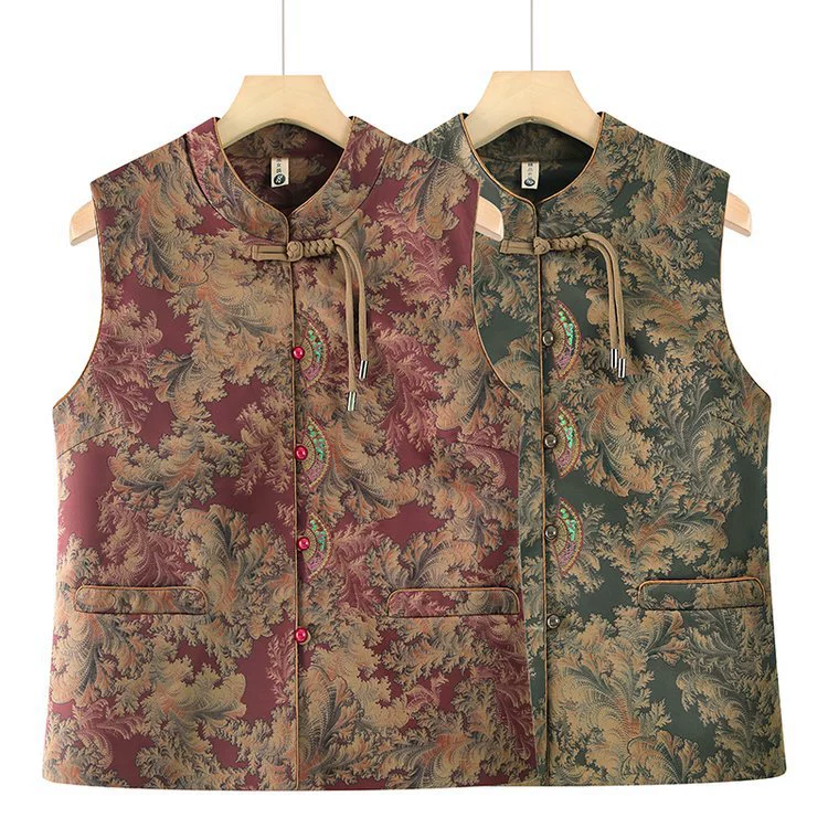 Autumn vest for mother, for middle age, loose fit
